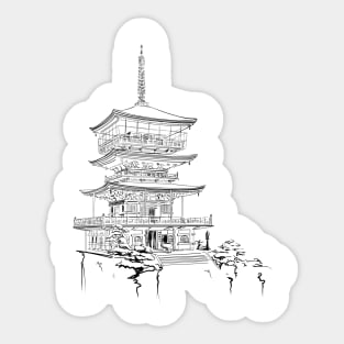 Pagoda Sticker